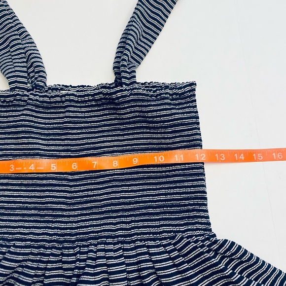 Madewell (Texture and Thread) Black and White Striped Peplum Top - Picture 4 of 8